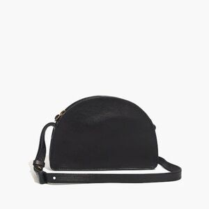 Madewell The Simple Half-Moon Crossbody Bag in black